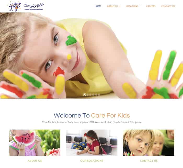 Web Design for Care For Kids