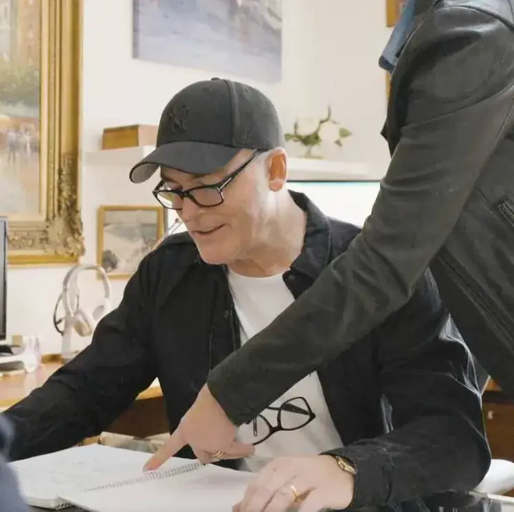 Peter Brittain reviewing brand concepts